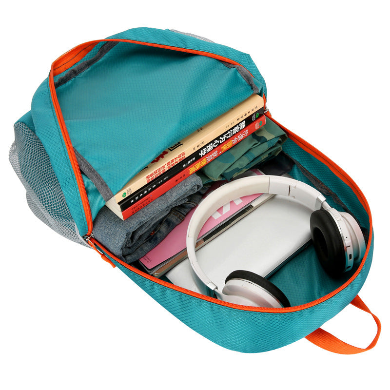 Unisex nan ultra-light foldable day backpack with organizer compartments, water-repellent material, and mesh side pockets Bowlift