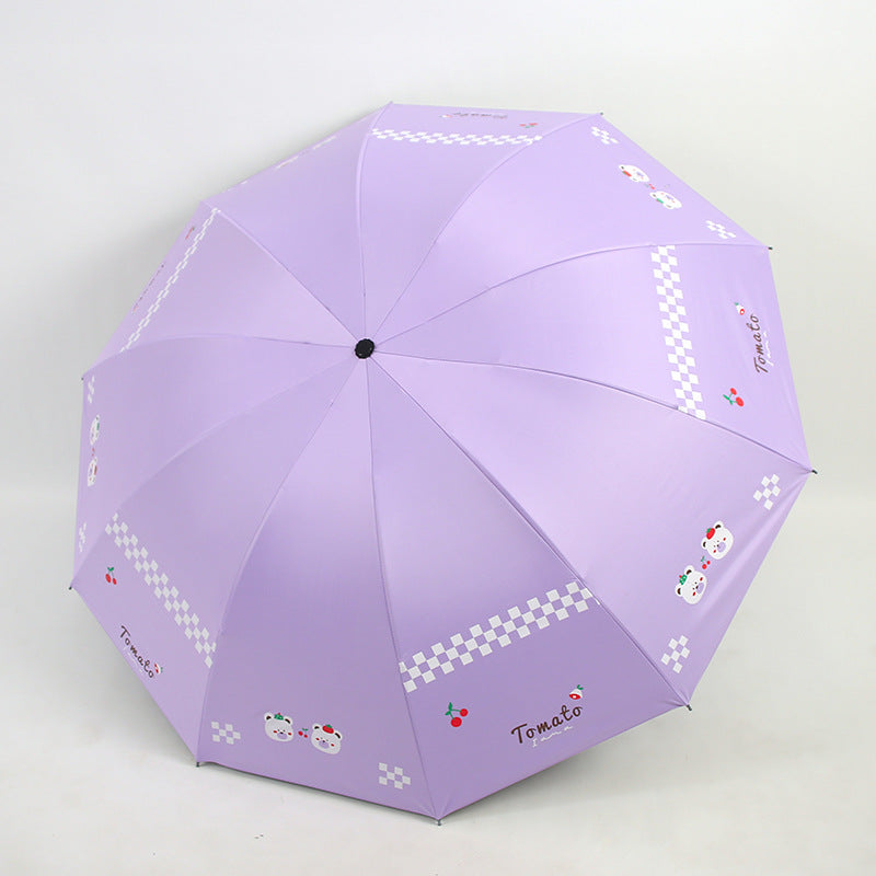 Women’s Folding Umbrella with Creative Animal Designs Bowlift