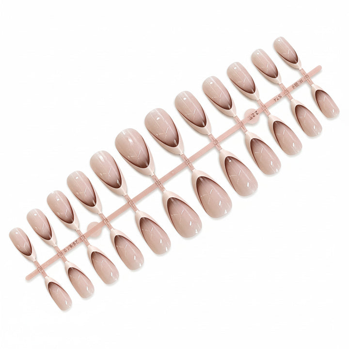 French Tip Almond-Shaped Press-On Nails Bowlift