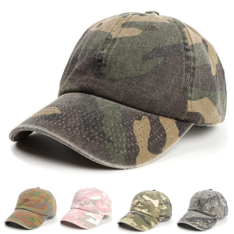 Unisex Camo Print Adjustable Baseball Cap Bowlift
