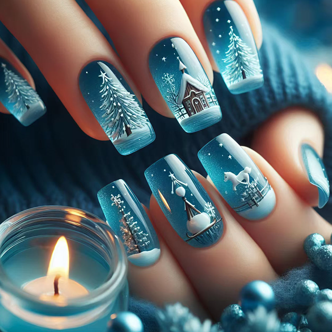 Artistic Winter Art Nails Bowlift