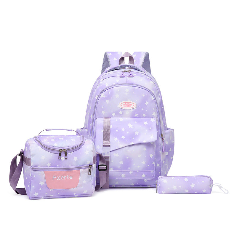 Star Patterned Backpack Set