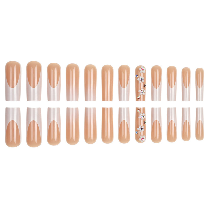 Floral Embellished Stiletto Press-On Nails Bowlift