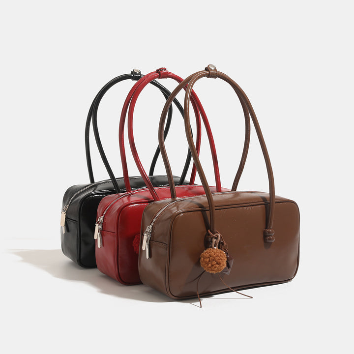 Chic Glossy Handheld Tote Bag