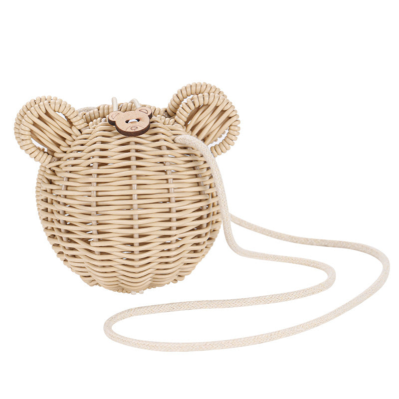 Ladies' bear design basket bag Bowlift
