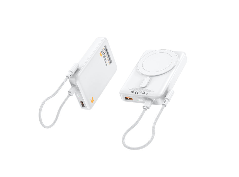 Portable power bank with inductive fast charging function and LED display Bowlift