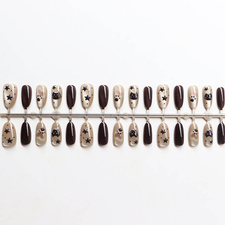 Thematic Artistic Press-On Nail Design Bowlift
