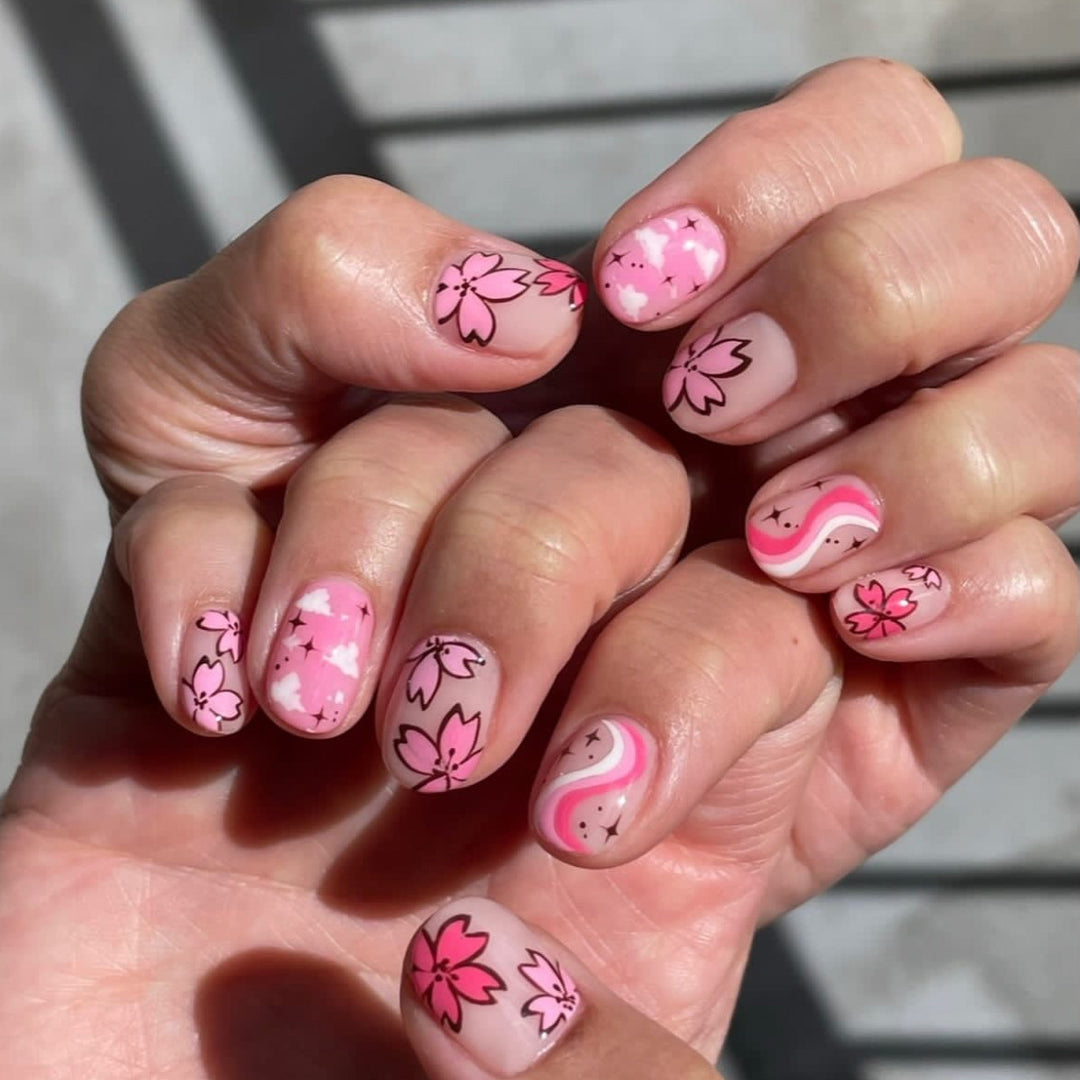 Artistic Floral Nail Art Kit Bowlift