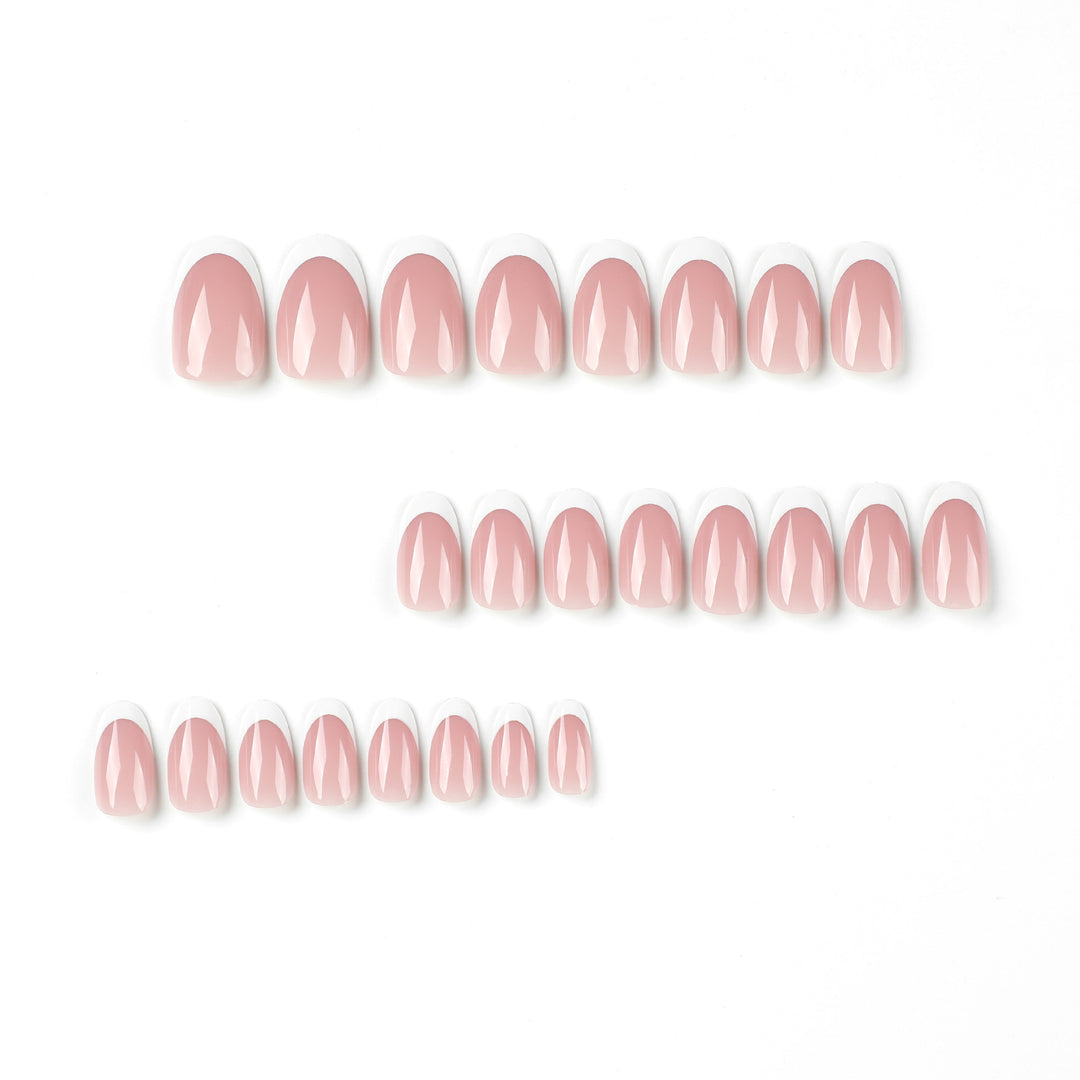 Elegant Gel Nails with Continuous French Tip Bowlift