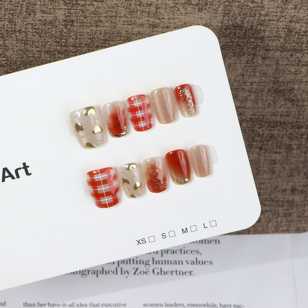 Artistic Fall-Themed Press-On Nail Set Bowlift