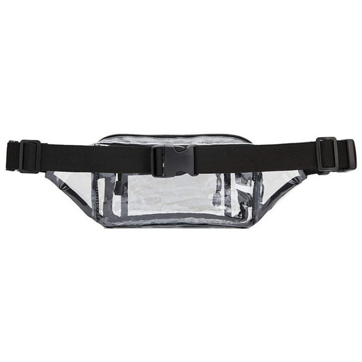 Transparent belt bag with multiple zippered compartments Bowlift