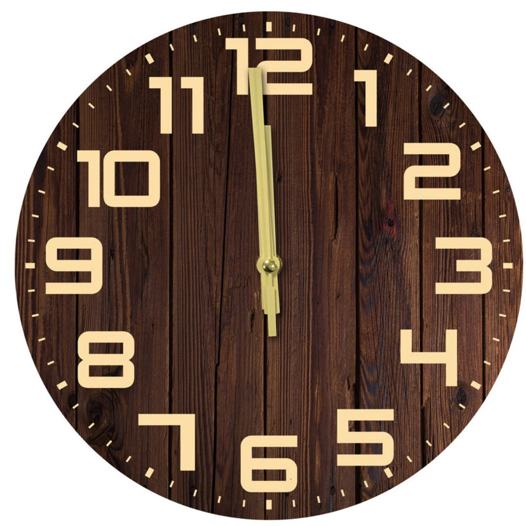Wall clock in rustic wood design Bowlift
