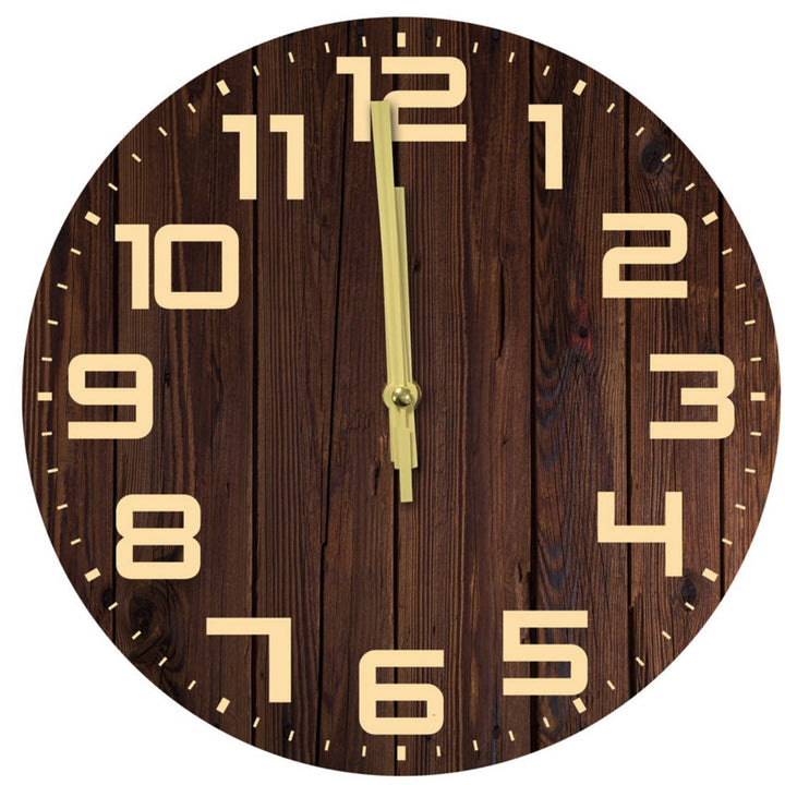Wall clock in rustic wood design Bowlift