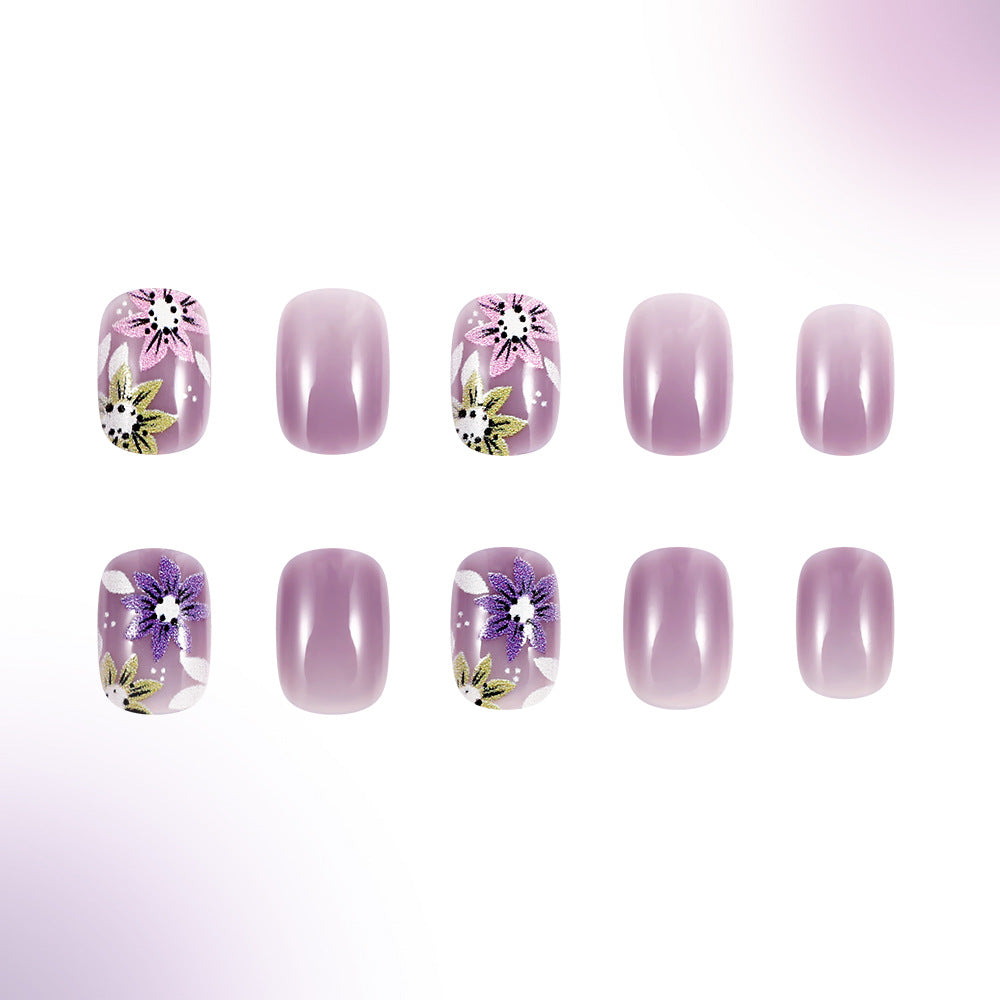 Artistic Floral Design Press-On Nails Bowlift 1787542773