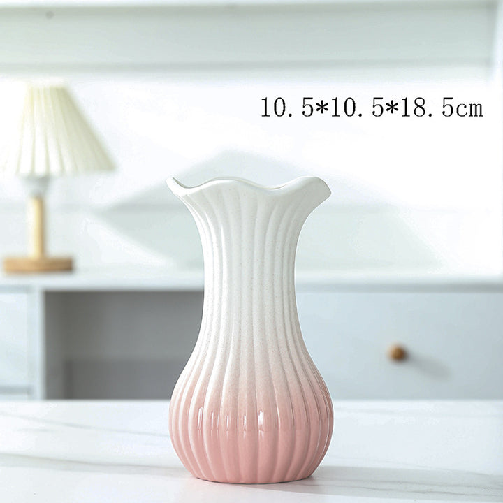 Elegant Floral Design Ceramic Vase Bowlift
