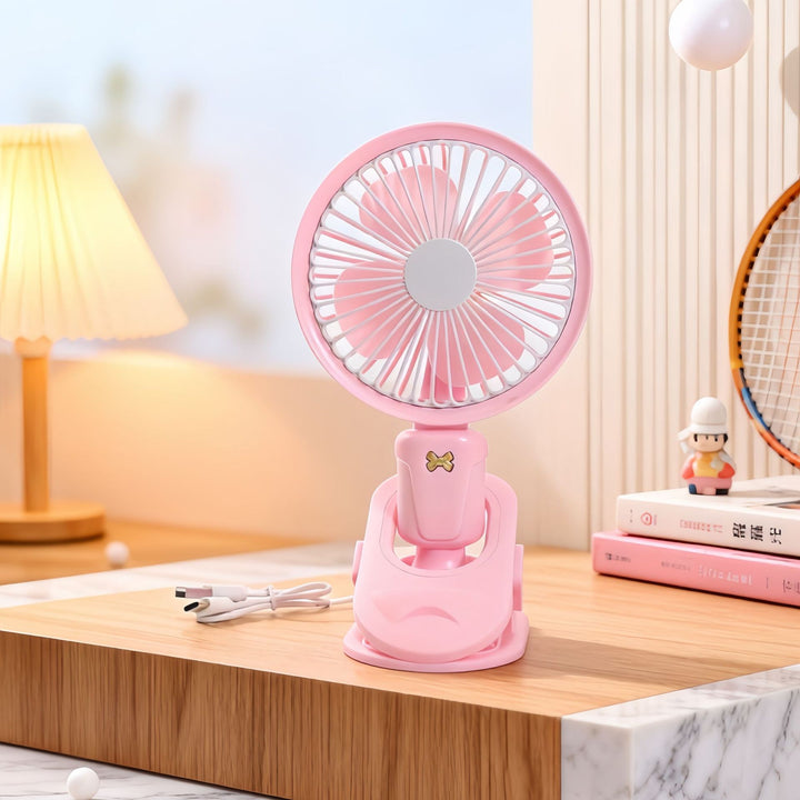 Women's Portable USB Table Fan with Flexible Clamping System Bowlift