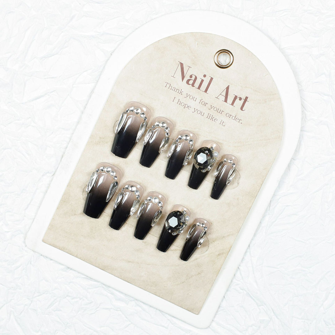 Luxury Crystal-Embellished Press-On Nail Extensions Bowlift