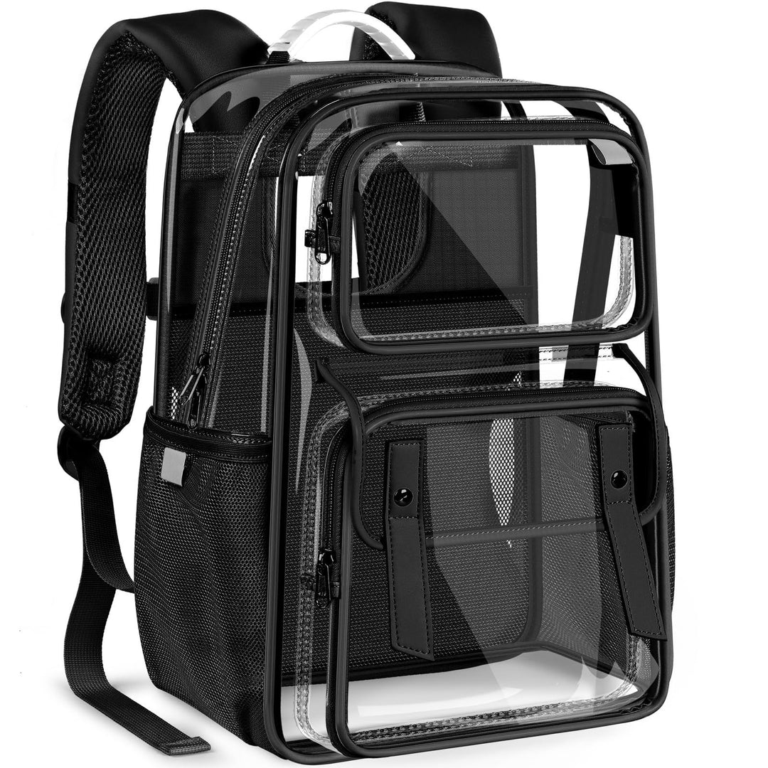 Unisex transparent backpack with multiple compartments and breathable design Bowlift