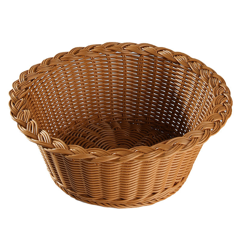 Handcrafted Round Wicker Serving Bowl Bowlift