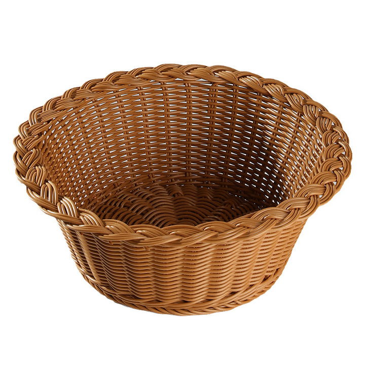 Handcrafted Round Wicker Serving Bowl Bowlift