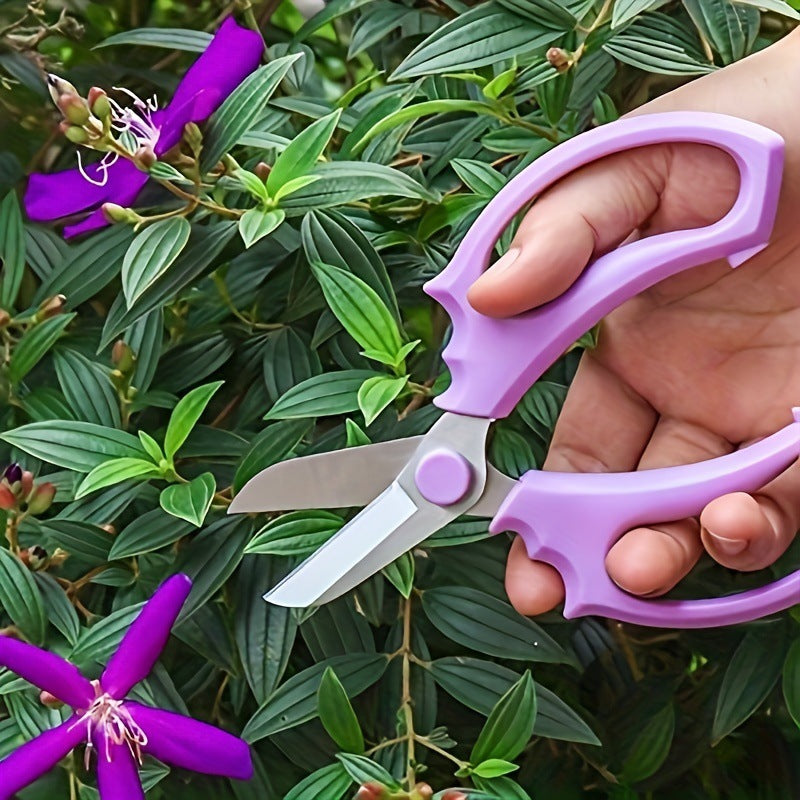 Compact stainless steel multi-purpose kitchen and craft scissors with Ergonomic non-slip handles Bowlift