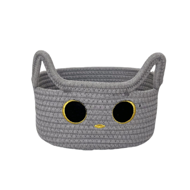 Ladies Playful Storage Basket with Cat Design Bowlift