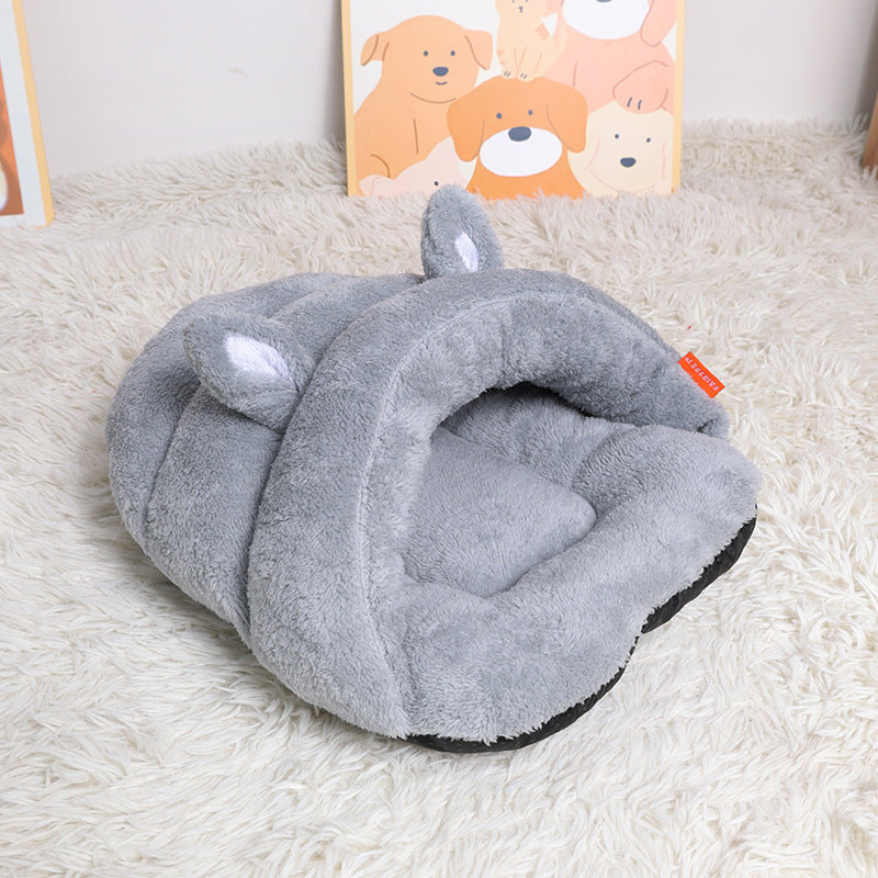 Cozy Cat-Themed Indoor Slippers   Dog Bed
