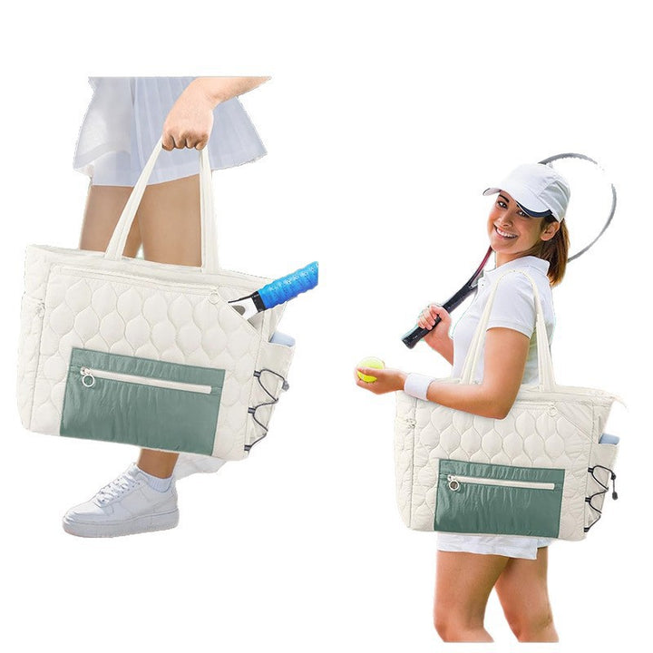 Sporty tennis bag with special shoe and accessory compartments Bowlift