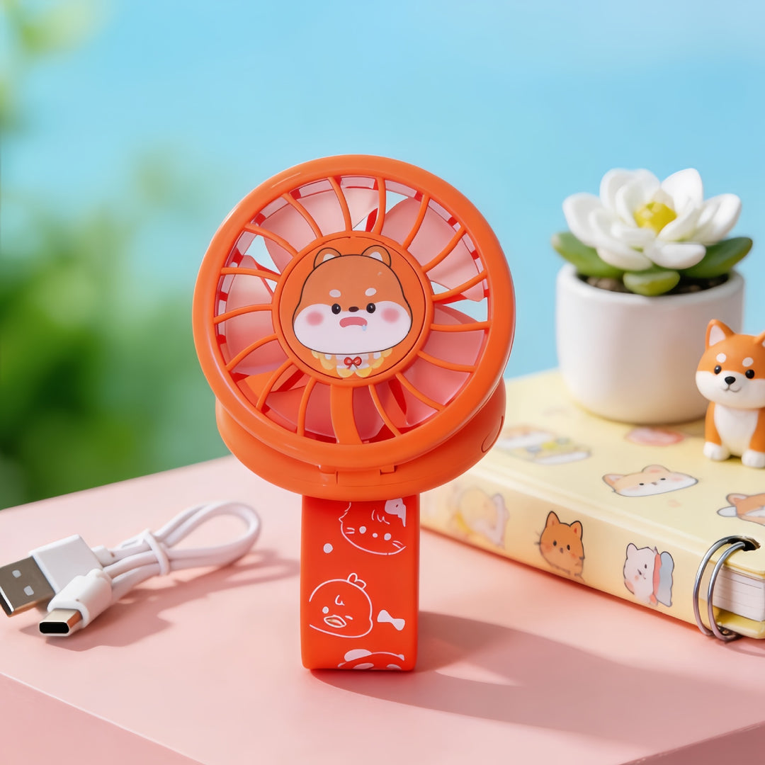 Women's Portable Spray Hand Fan in Cute Duck Design Bowlift