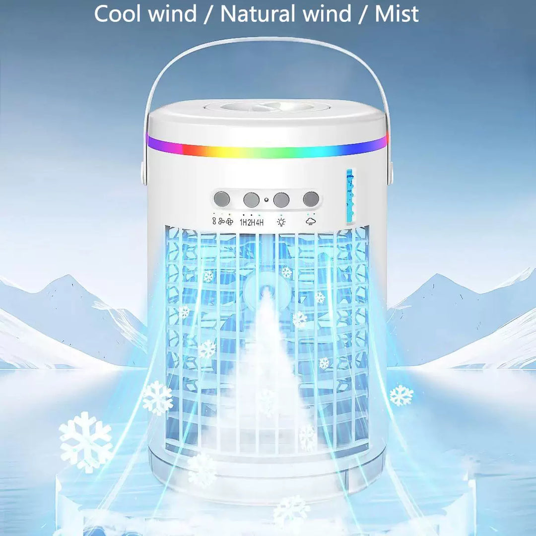 Unisex One Size Compact Portable Evaporative Air Cooler with USB Power Remote Control LED Mood Light Bowlift