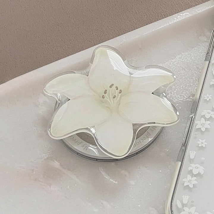 Luxury Hand Mirror in Floral Design Bowlift
