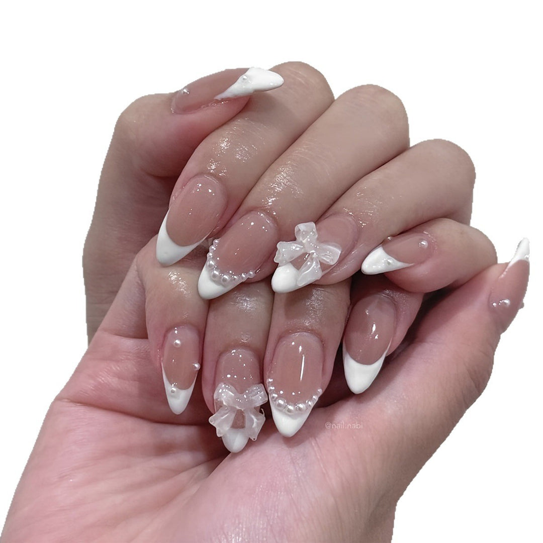 Artificial nail set with elegant decorative elements Bowlift