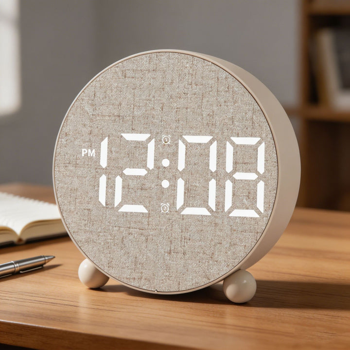Digital Alarm Clock with Large LED Display and Temperature Display Bowlift