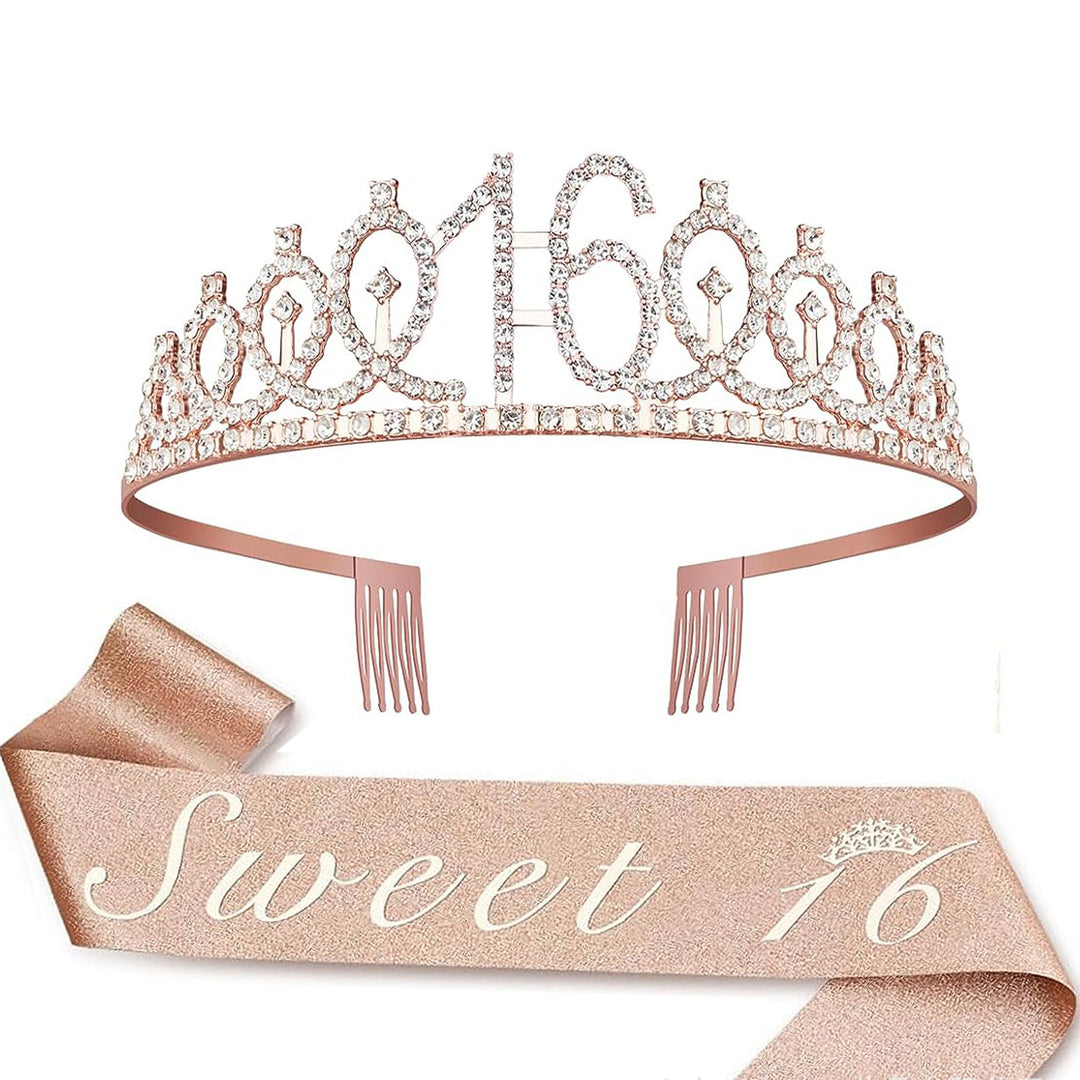 Ladies Crystal Princess Crown with 30 & Fabulous lettering Bowlift