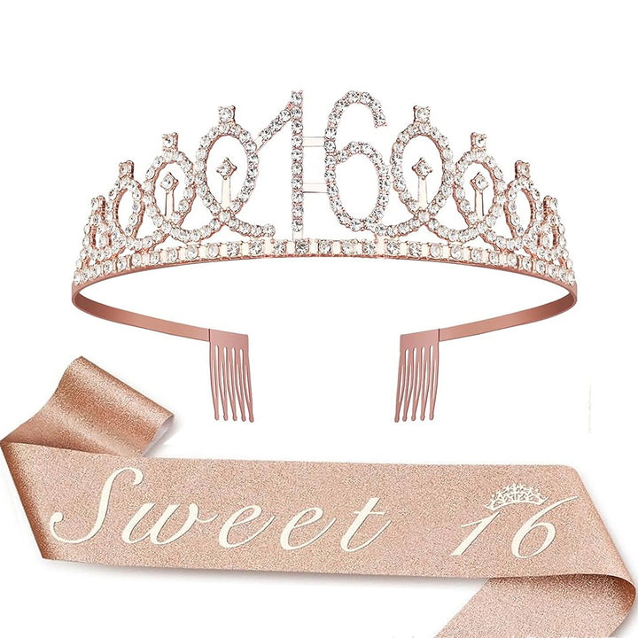 Ladies Crystal Princess Crown with 30 & Fabulous lettering Bowlift