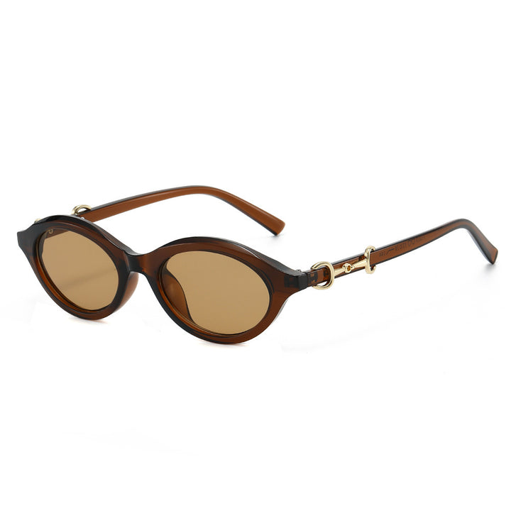 Fashionable Retro Oval Sunglasses Bowlift
