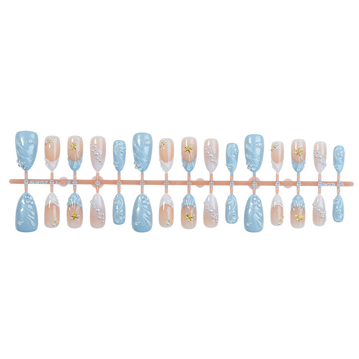 Acrylic nail set with elegant decorations Bowlift 1789119215