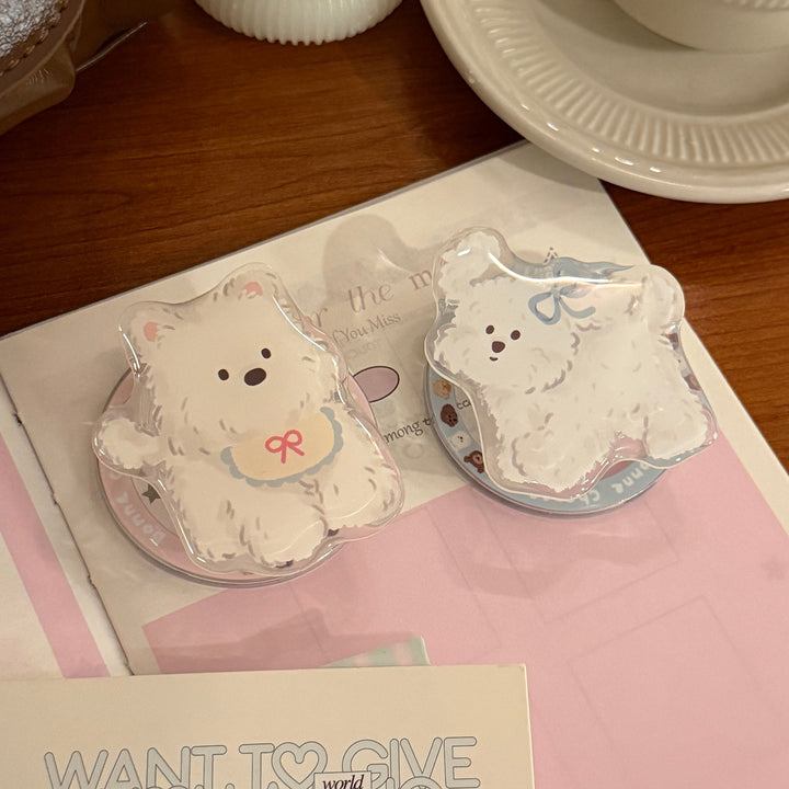 Cute Dog Smartphone Finger Holder Bowlift