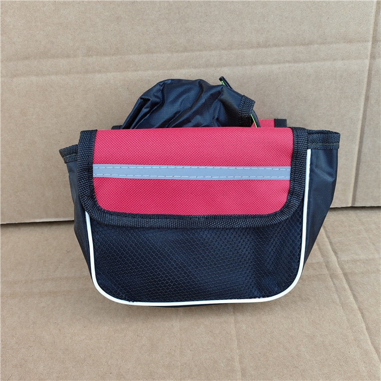 compact reflective waterproof bicycle handlebar bag with quick release straps and multi compartment Bowlift