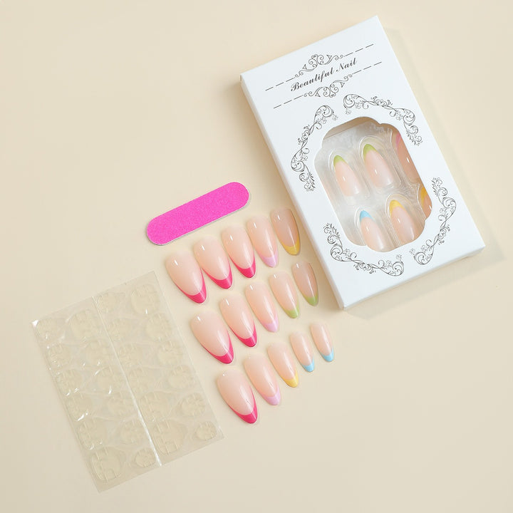 Acrylic nail set with stylish gradient and elegant tips Bowlift