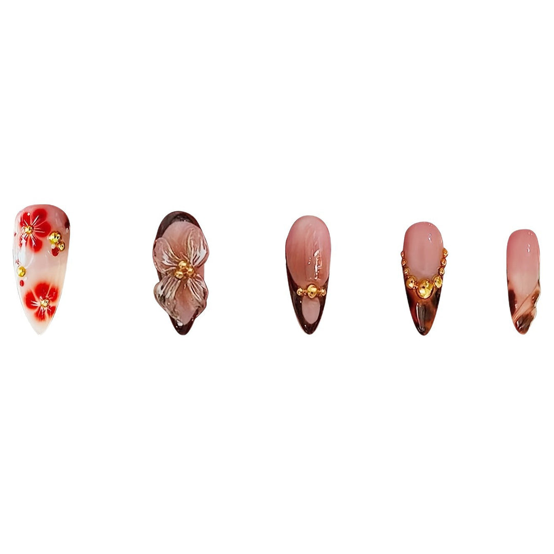 Artistic Stiletto Press-On Nail Art Set Bowlift