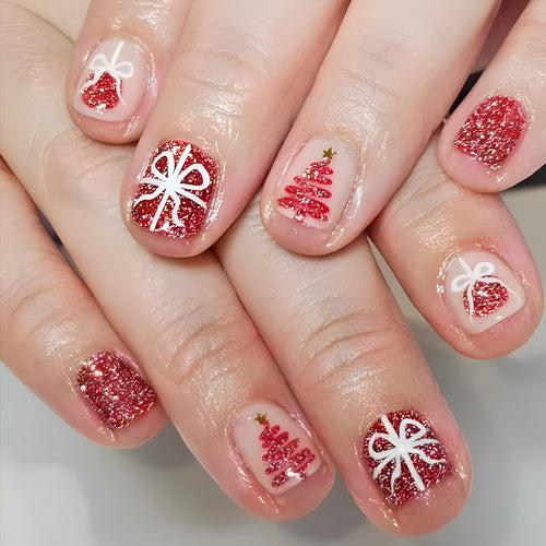 Festive Glitter Nail Art Set Bowlift