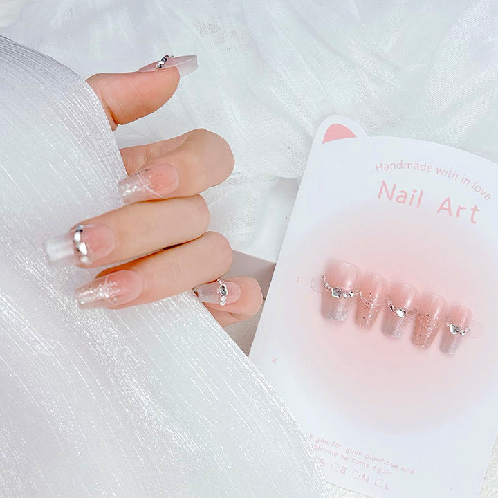 Elegant French Tip Press-On Nails Bowlift