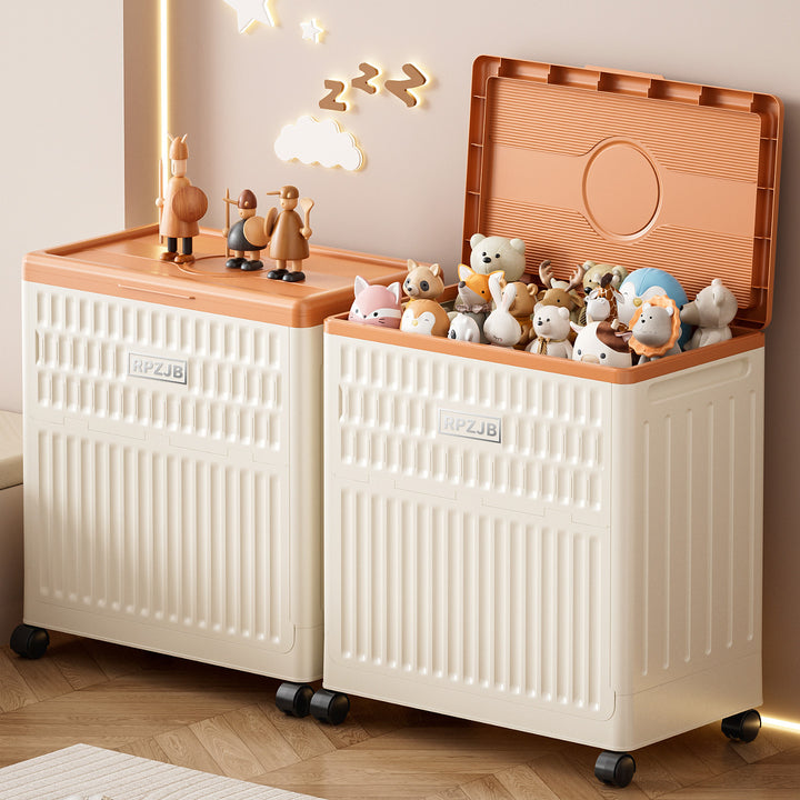 Ladies stylish and functional laundry basket with wheels Bowlift