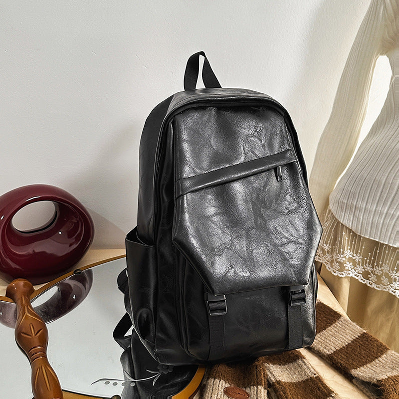 Vintage-Inspired Leather Backpack