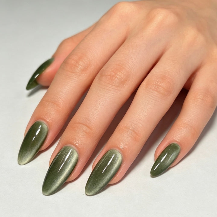 Stylish Glossy Almond-Shaped Press-On Nails Bowlift