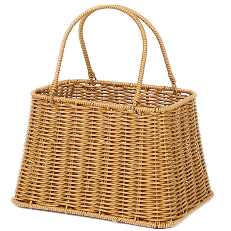 Handcrafted Wicker Storage Basket Bowlift