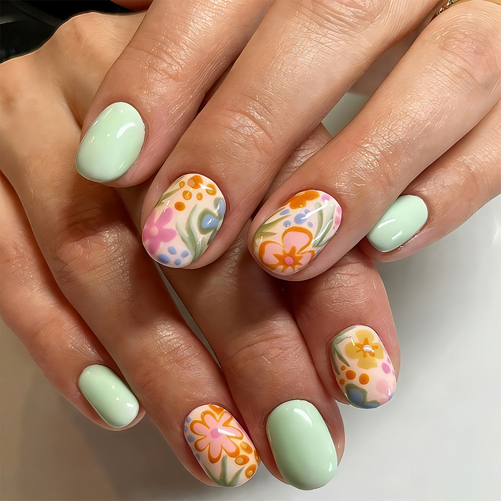 Floral Abstract Nail Art Bowlift
