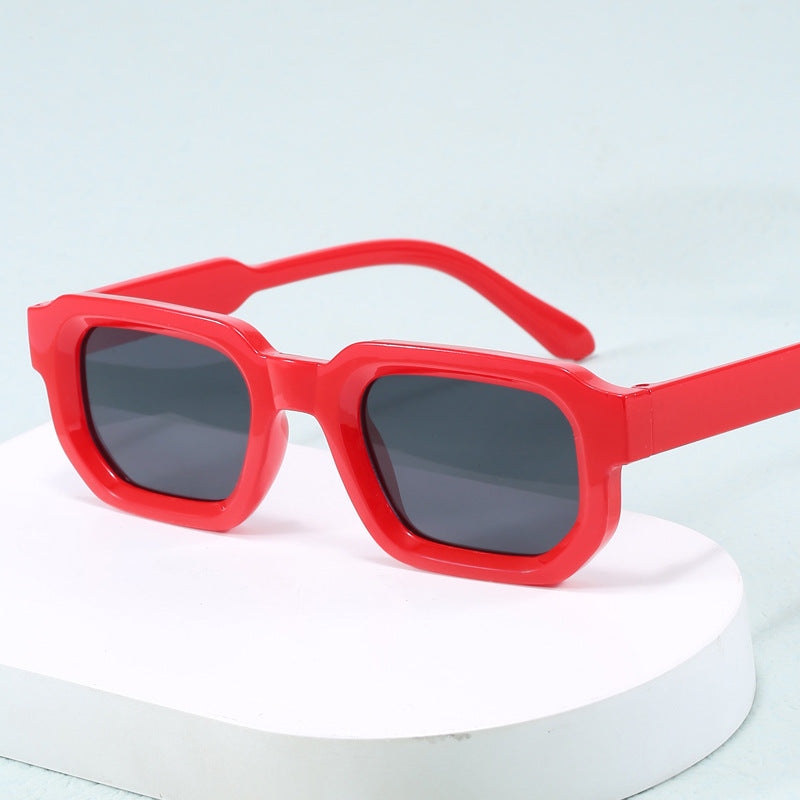 Women's fashionable square sunglasses with clear frame Bowlift