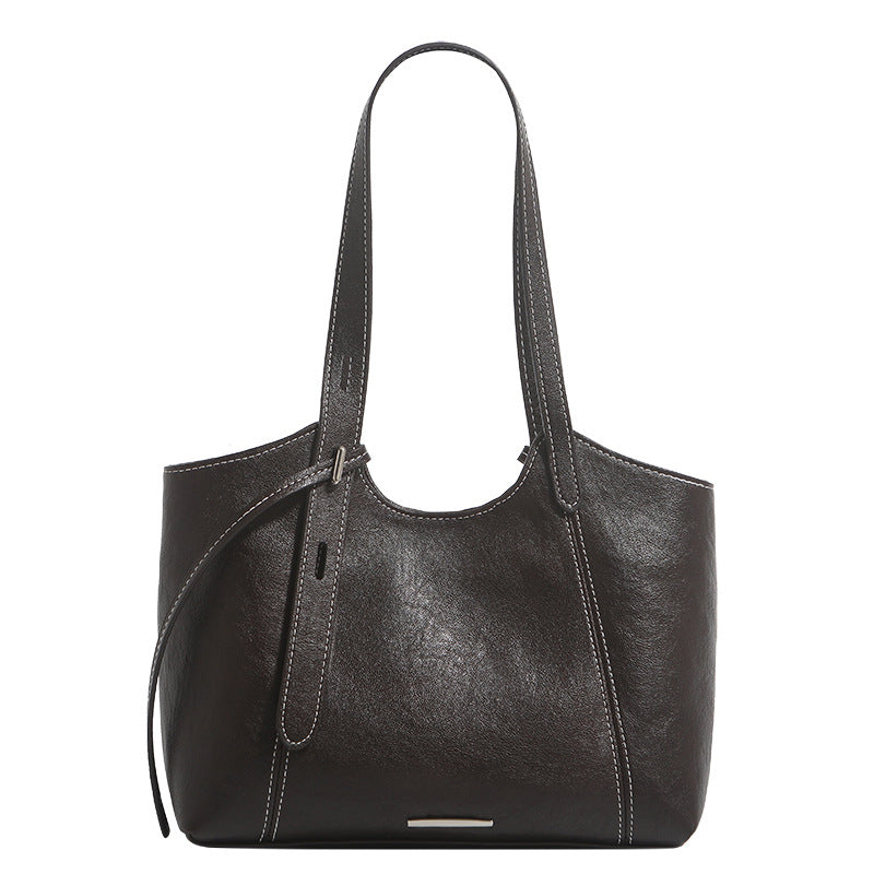 Luxurious Leather Shoulder Tote Bag